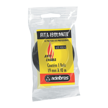 Foto do produto FITA ISOLANTE 19MM X 10M PRETA ADELBRAS