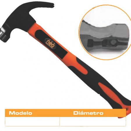 Foto do produto MARTELO UNHA 25MM CABO DE FIBRA E PONTA MAGNÉTICA 