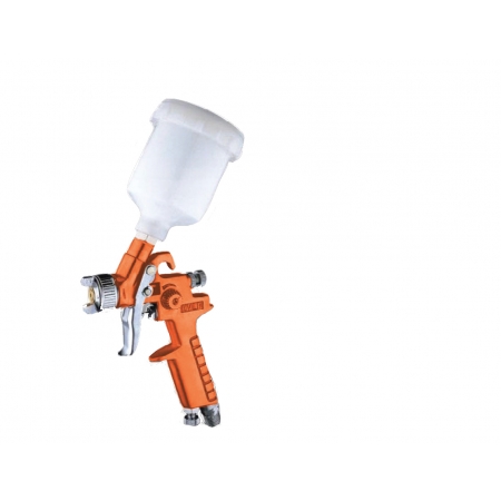 Foto do produto PISTOLA DE PINTURA, CANECA PLÁSTICA SUPERIOR (GRAVIDADE), 600ML PARA USO HOBBY 